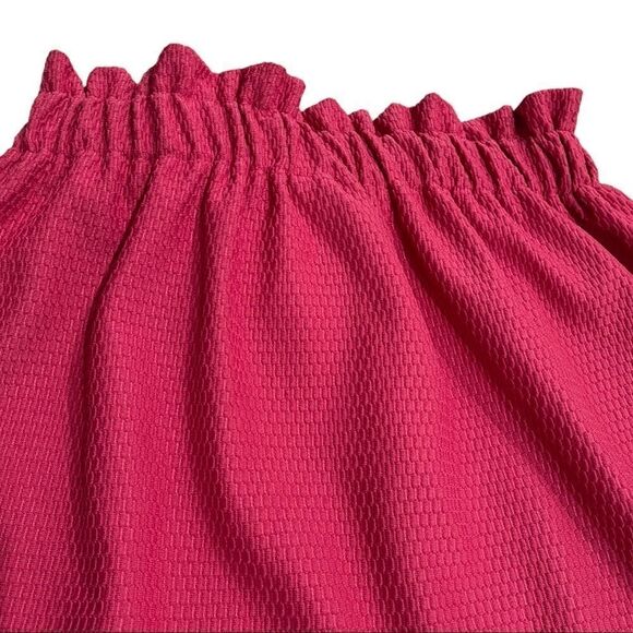 ASOS Textured Pink Paper Bag Waist Mini Skirt Sz 4 - Picture 8 of 12